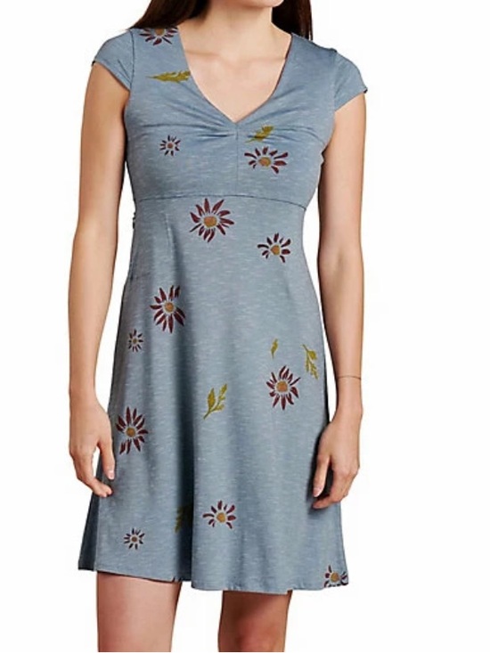 Toad&Co Dresses & Skirts - Toad & Co Women’s Rosemarie Dress Color-
Enamel Blue organic cotton XL